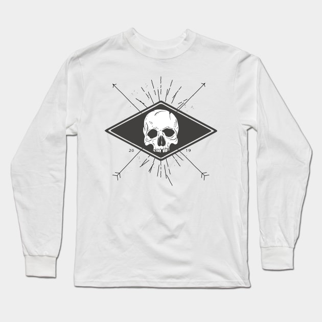 Skull Long Sleeve T-Shirt by NJORDUR